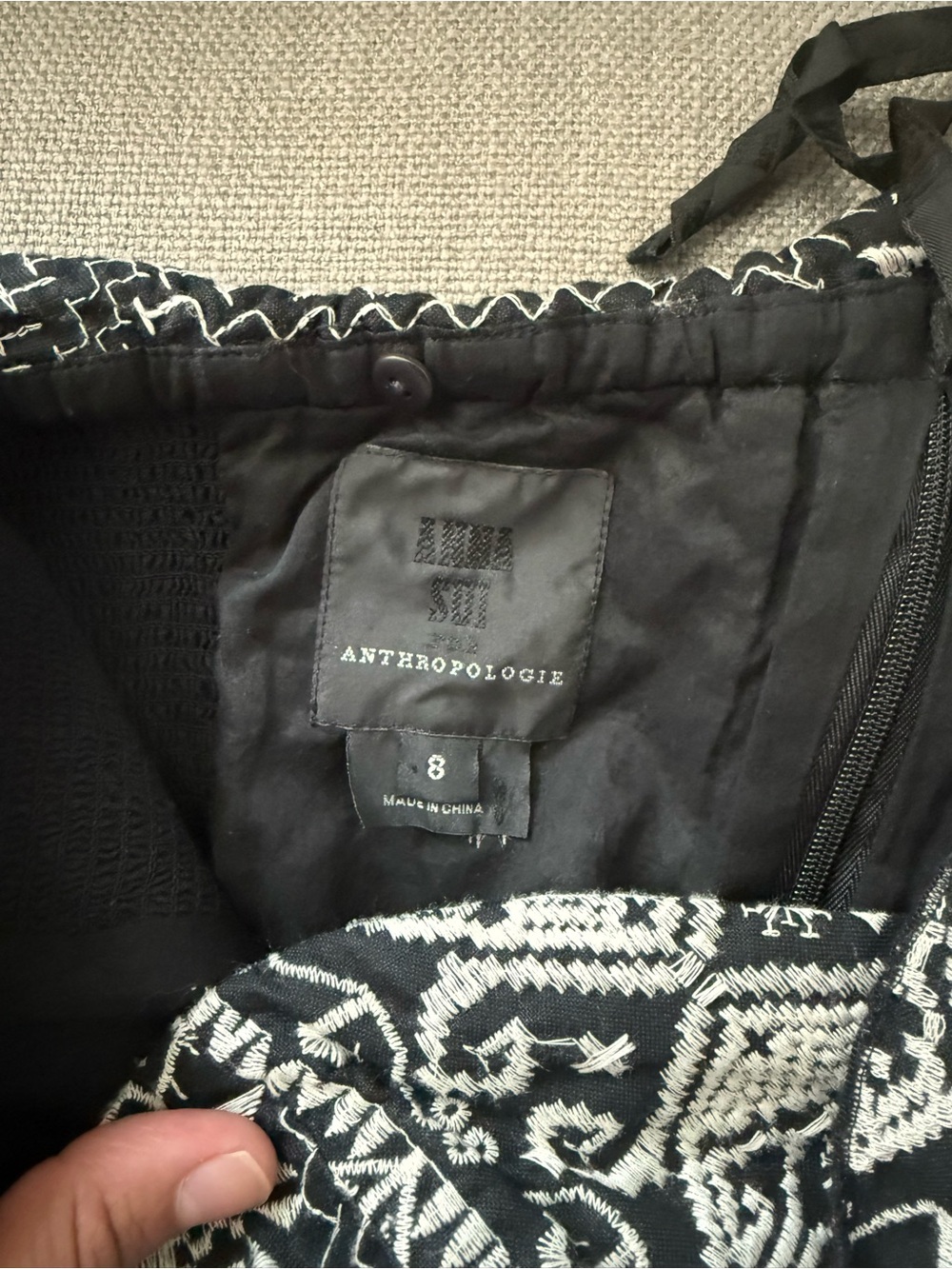Anna Sui for Anthropologie Embroidered Top Size 8